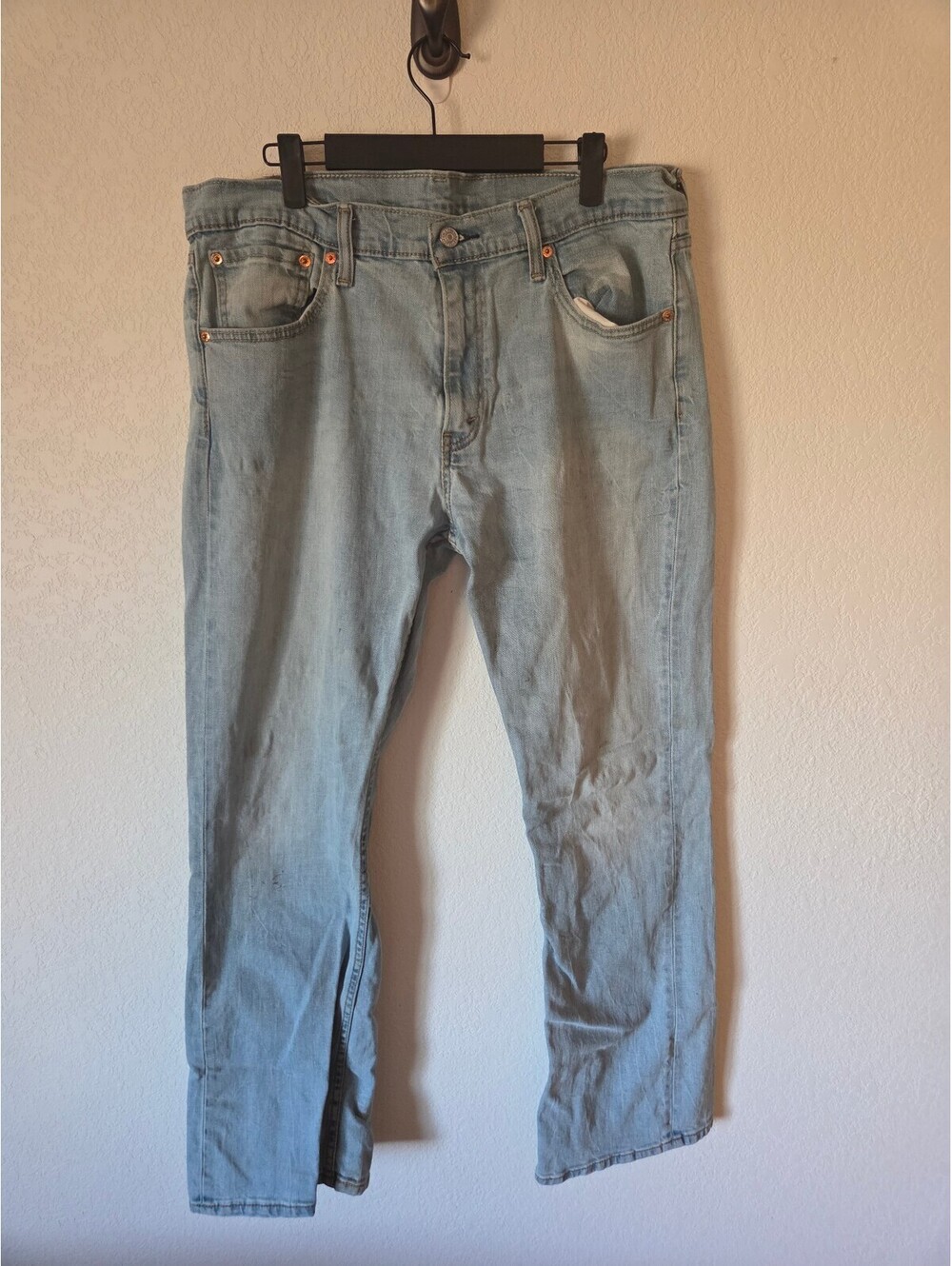 Levi's 527 Slim Bootcut Jeans Light Blue Denim Size 36x32